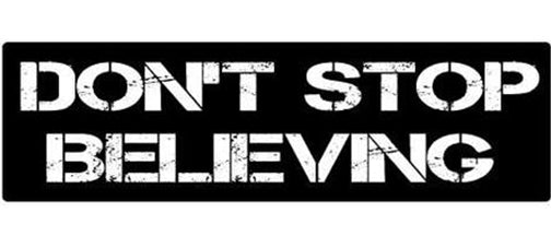Don't stop believing - 2 PACK mini Sticker-s -  -  Mini Sticker-s MiniSticker-shelmet-mini stickers Don't stop believing-2 PACK mini- sticker set for helmetshelmet, small