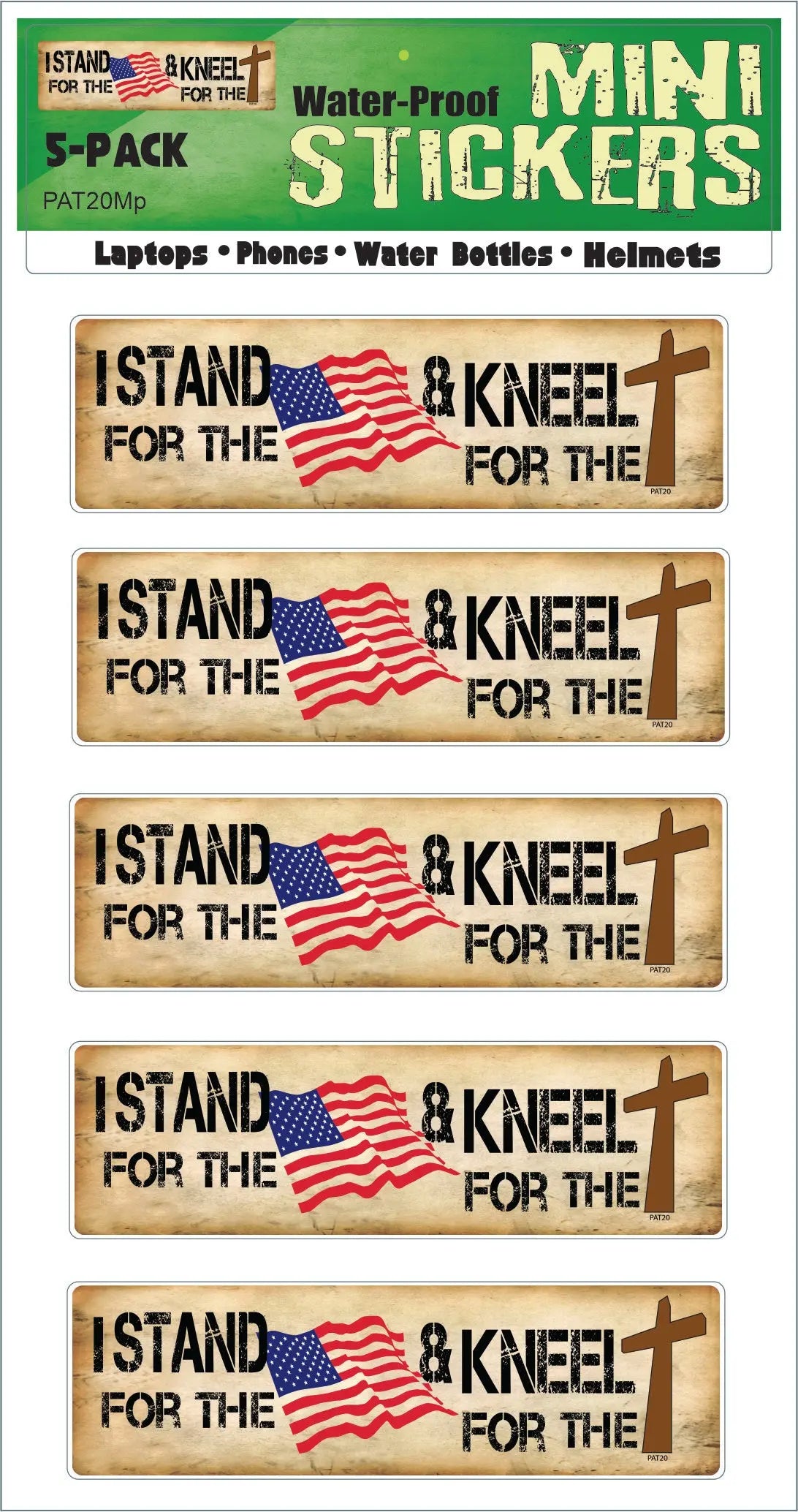 I Stand For The Flag And Kneel For The Cross -  Political Bumper Sticker/Car Magnet Humper Bumper