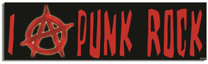 I (love, anarchy symbol instead of heart) Punk Rock - Funny Bumper Sticker, Car Magnet Humper Bumper