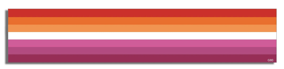 Lesbian Skinny Flag - LGBT Bumper Sticker, Car Magnet Humper Bumper