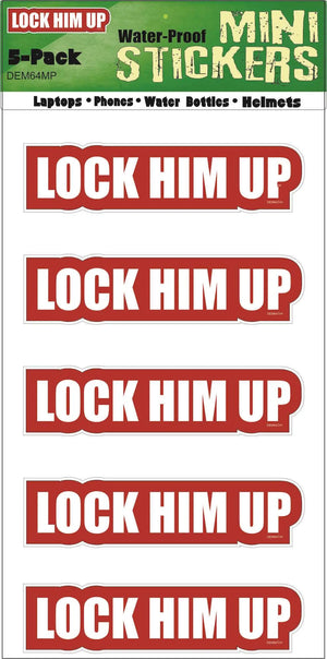 Lock Him Up Political Bumper Stickers, Car Magnet Humper Bumper