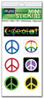 Love & Peace Mini Stickers - Set Of 7 - Size 1" x 3" And 1" x 1" Peace Stickers Humper Bumper