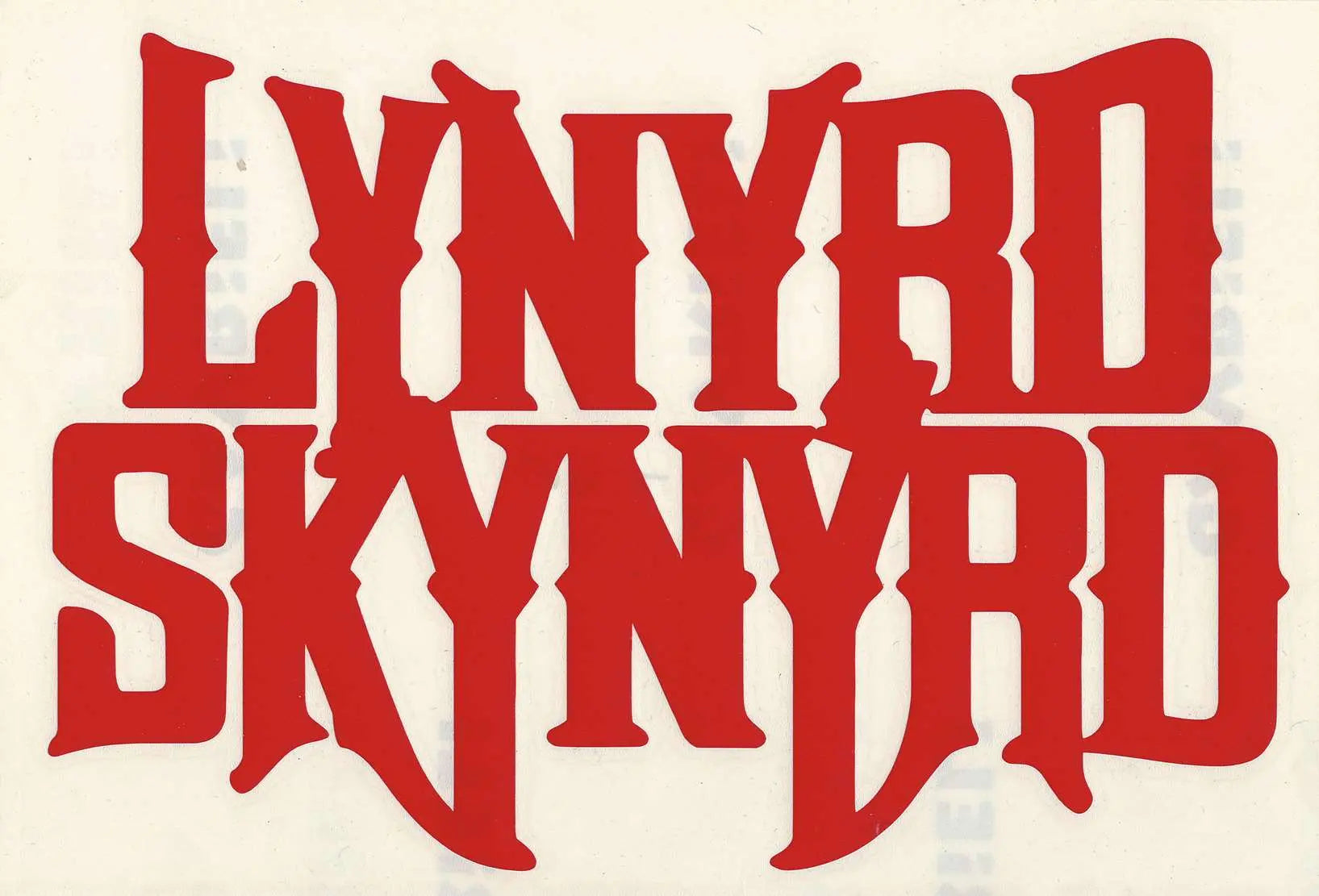 Lynyrd Skynyrd Logo Rub On Vinyl Cut Sticker C&D Visionary