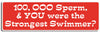 100,000 Sperm, & you were the strongest swimmer? - 3" x 10" Bumper Sticker--Car Magnet- -  Decal Bumper Sticker-funny Bumper Sticker Car Magnet 100,000 Sperm, & you were the strongest-  Decal for cars funny, funny quote, funny saying