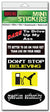 Bad Girlz mini Sticker-s - Set of 5 - Size: 1" x 3" each -  Mini-Sticker- Set Mini-Sticker-SetSet of Bad Girlz mini stickers- sticker setmini, set, small