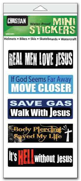 Set of 5 'Christian'' mini Sticker-s -  -  Mini-Sticker- Set Mini-Sticker-SetSet of   Christian mini stickers- sticker setmini, set, small