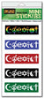 Coexist mini Sticker-s - Set of 5 - Size 1" x 3" each -  Mini Sticker-s MiniSticker-sSet of  Coexist mini stickers- sticker setmini, set, small