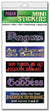 Love & peace mini Sticker-s - Set of 7 - Size 1" x 3" each -  Mini-Sticker- Set Mini-Sticker-SetSet of  Love & peace mini stickers- sticker setmini, set, small