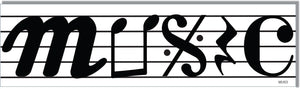 Music Using Symbols - Inspirational Bumper Sticker, Car Magnet
