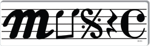 Music Using Symbols - Inspirational Bumper Sticker, Car Magnet