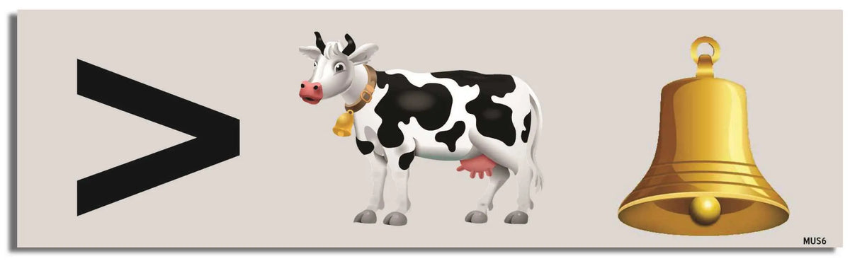 More Cowbell - Funny Bumper Sticker, Car Magnet Humper Bumper
