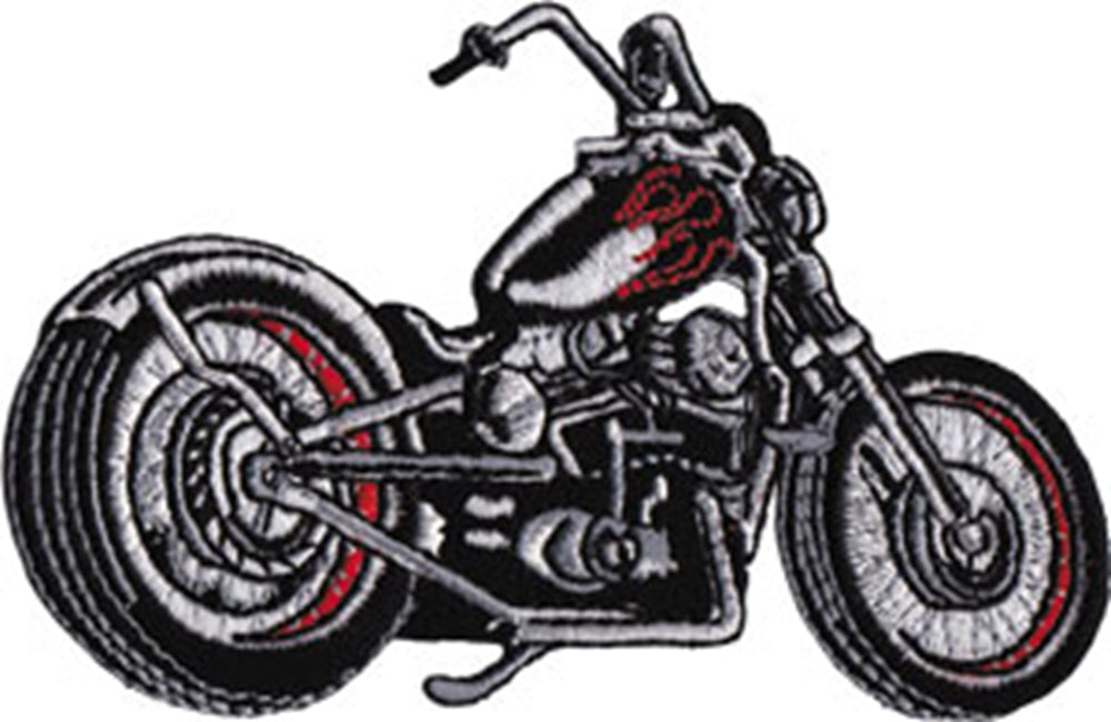 Motorcycles Black Chopper Patch - Humper Bumper patch 