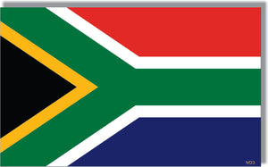 South African Flag Bumper Sticker, Car Magnet