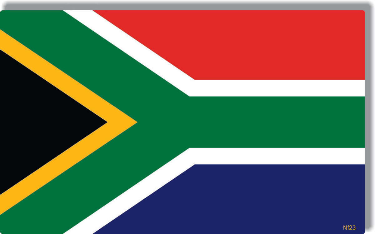 South African Flag Bumper Sticker, Car Magnet