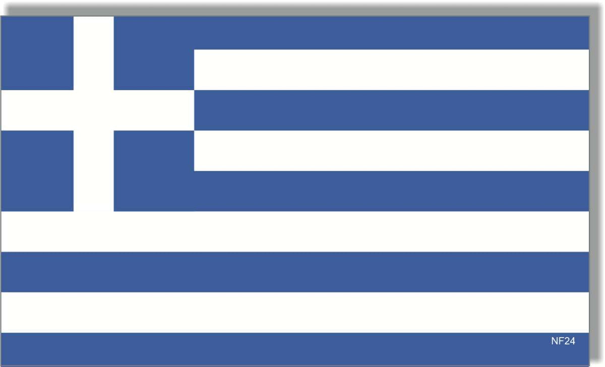 Greek Flag - National Flag Bumper Sticker, Car Magnet