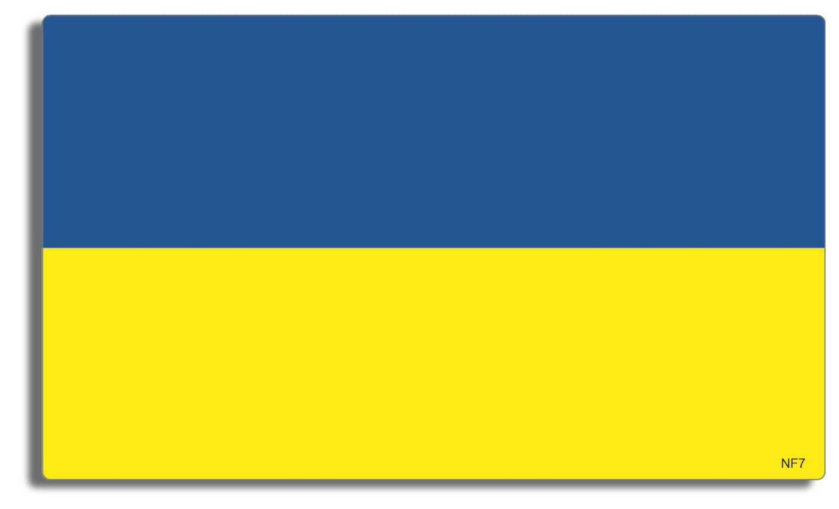 Ukranian Flag - 3.5" x 5" -  Decal Bumper Sticker-national Bumper Sticker Car Magnet Ukranian Flag-  Decal for carsamerican flag, anti war, german flag, germany, international flags, patriot, patriotic, peace, protest war, stars and stripes