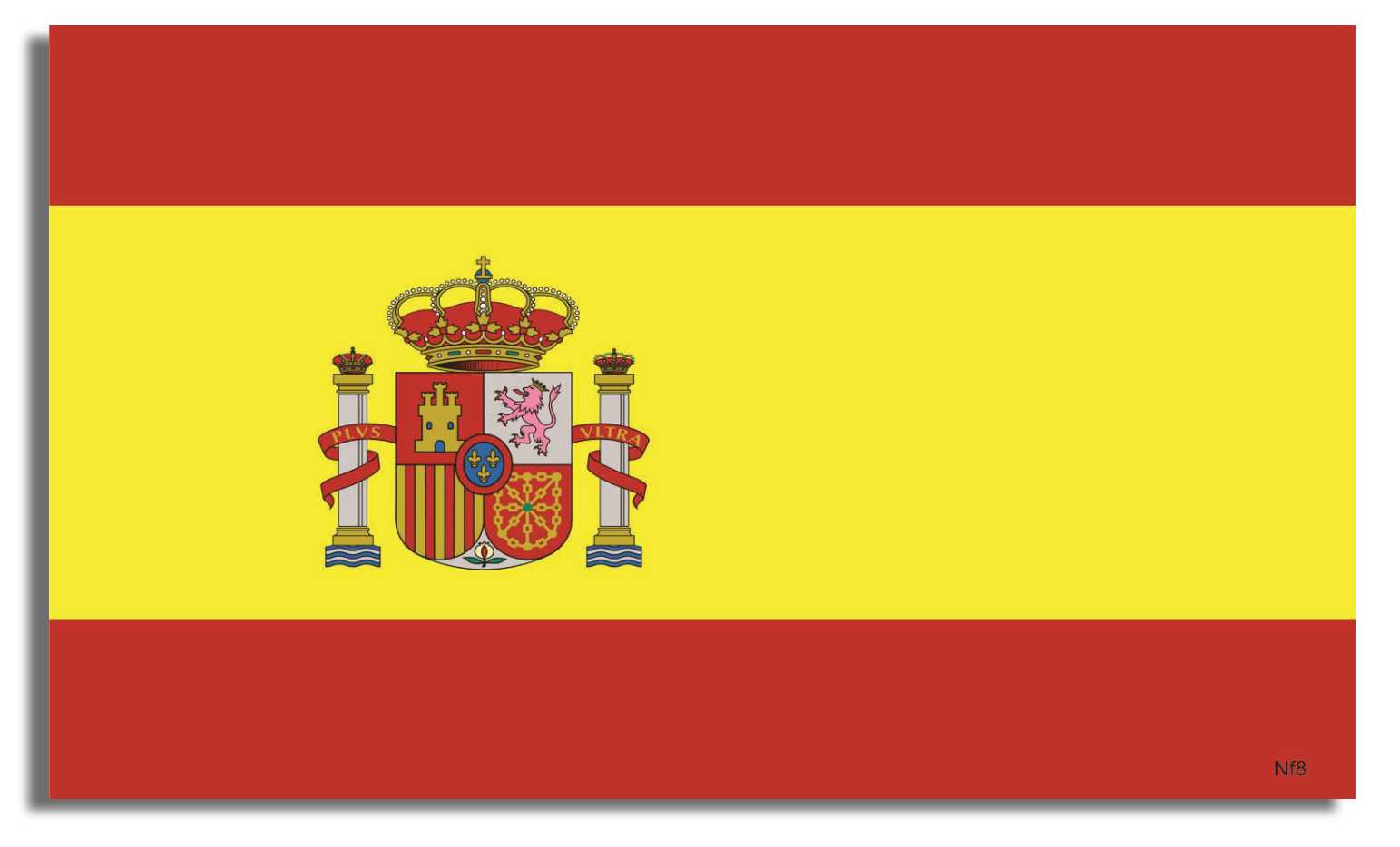 Spanish Flag - 3.5" x 5" -  Decal Bumper Sticker-national Bumper Sticker Car Magnet Spanish Flag-  Decal for carsamerican flag, anti war, international flags, patriot, patriotic, peace, protest war, stars and stripes