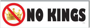 No Kings - Political Bumper Sticker/Car Magnet Humper Bumper