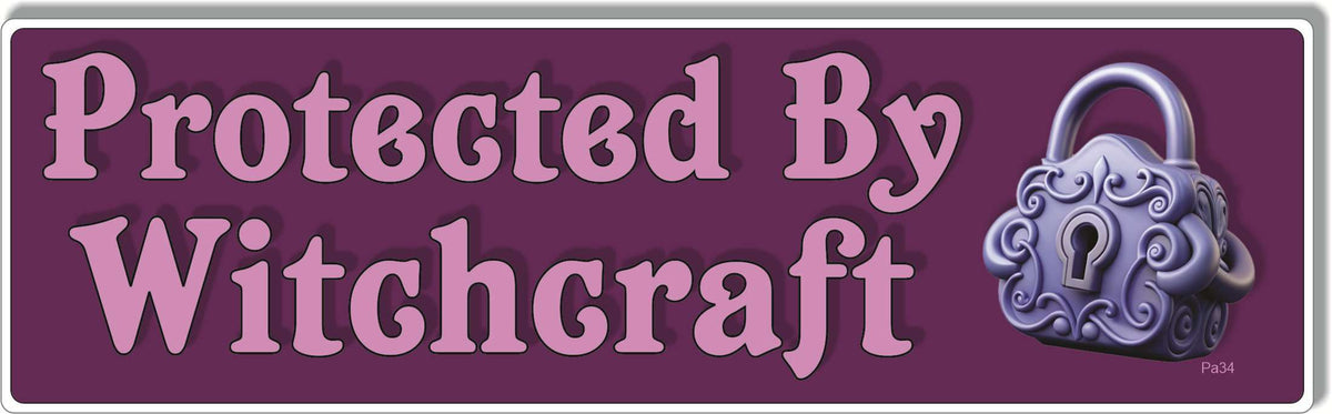 Protected By Witchcraft -  Pagan Bumper Sticker, Car Magnet