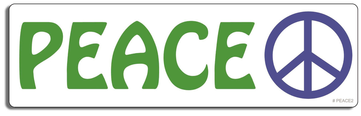 Peace - 3" x 10" Bumper Sticker--Car Magnet- -  Decal Bumper Sticker-peace Bumper Sticker Car Magnet Peace-    Decal for carsliberal, peace, political