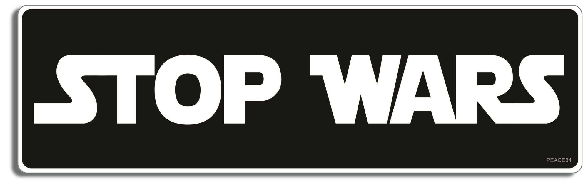 Stop Wars - 3" x 10" Bumper Sticker--Car Magnet- -  Decal Bumper Sticker-peace Bumper Sticker Car Magnet Stop Wars-    Decal for carsliberal, peace, political