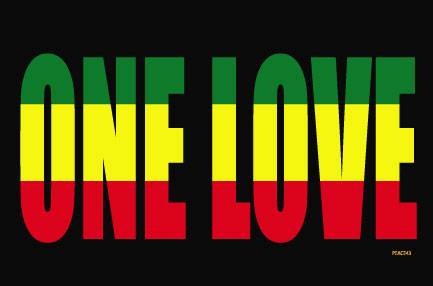 Copy of One Love - 3.5" x 5" -  Decal Bumper Sticker-peace Bumper Sticker Car Magnet Copy of One Love-  Decal for carsliberal, peace, political