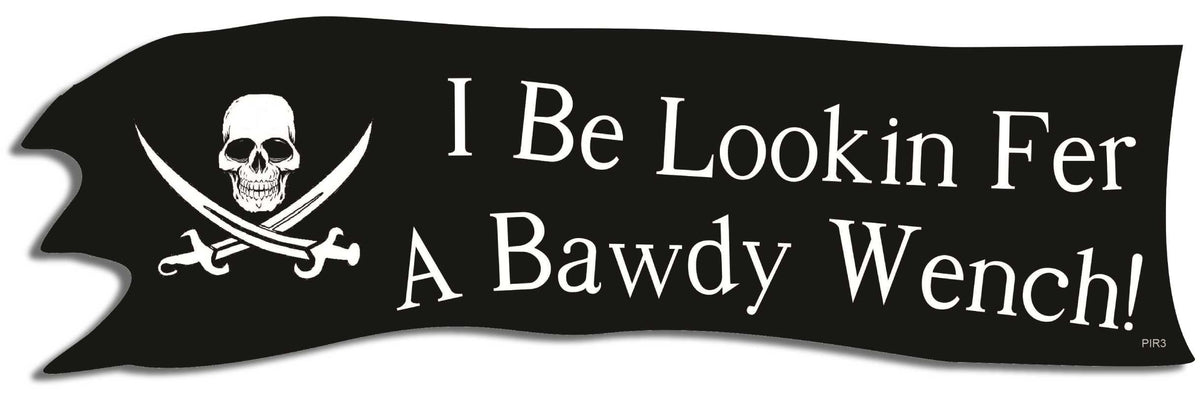 Dead men tell no tales! - 3" x 10" Bumper Sticker- -  Decal Bumper Sticker-pirate Bumper Sticker Car Magnet Dead men tell no tales!-  Decal for cars funny, Pirate