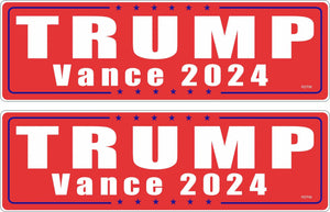 Trump / Pence 2024 Political Bumper Sticker, Mini Stickers, Car Magnet Humper Bumper