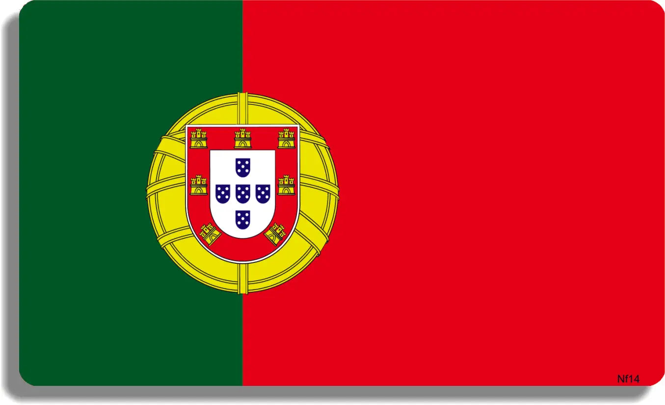 Portuguese Flag Bumper Sticker, Car Magnet Humper Bumper