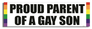 Proud Parent Of A Gay Son - LGBT Bumper Sticker, Car Magnet Humper Bumper