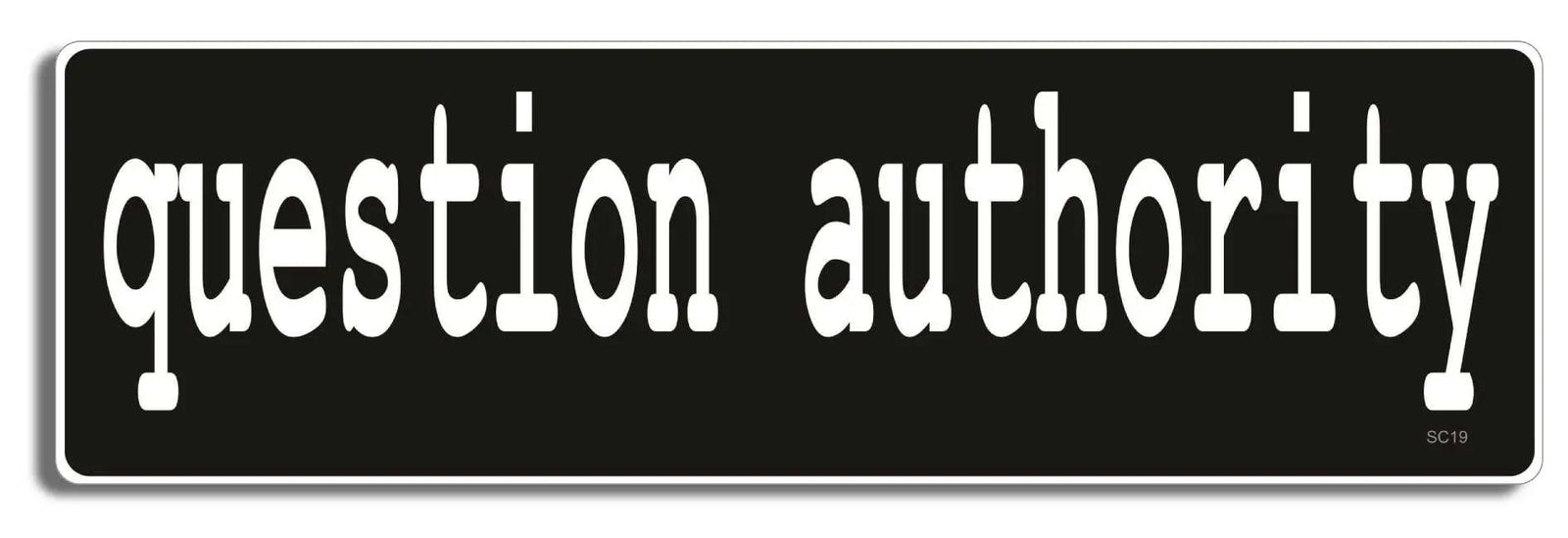 Question Authority - 2 Pack Mini Stickers Humper Bumper