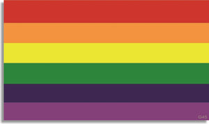 Rainbow Pride Flag LGBT Bumper Sticker, Car Magnet Humper Bumper