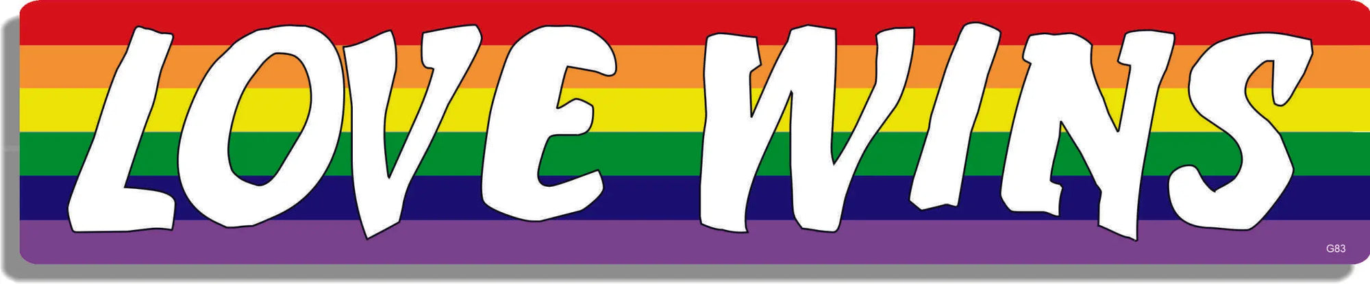 Rainbow Skinny Flag - LGBT Bumper Sticker, Car Magnet (Copy) Humper Bumper