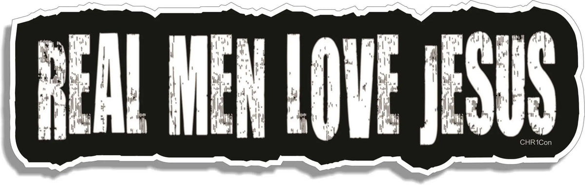 Real Men Love Jesus - Christian Bumper Stickers, Car Magnet Humper Bumper