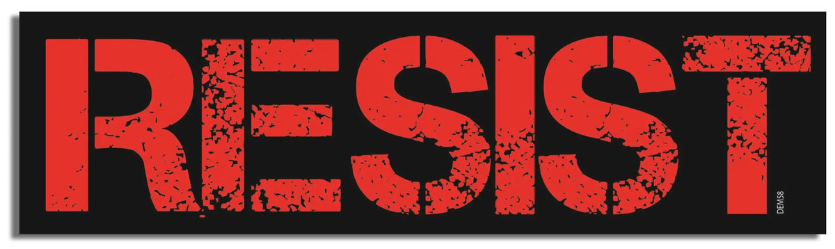 Resist Political Bumper Sticker, Car Magnet Humper Bumper