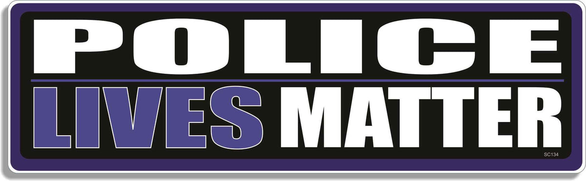Police Lives Matter - 3" x 10" Bumper Sticker--Car Magnet- -  Decal Bumper Sticker-political Bumper Sticker Car Magnet Police Lives Matter-   Decal for carsthin blue line