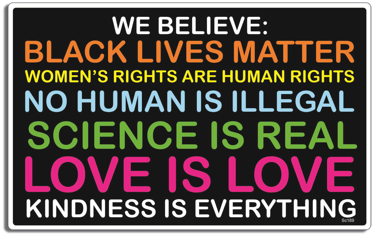 We Believe... - 7.5" x 4.7" Bumper Sticker--Car Magnet- -  Decal Bumper Sticker-political Bumper Sticker Car Magnet We Believe...-  Decal for cars