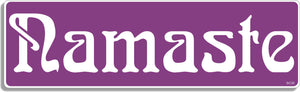 Namaste - 3" x 10" Bumper Sticker--Car Magnet- -  Decal Bumper Sticker-political Bumper Sticker Car Magnet Namaste-    Decal for carsyoga