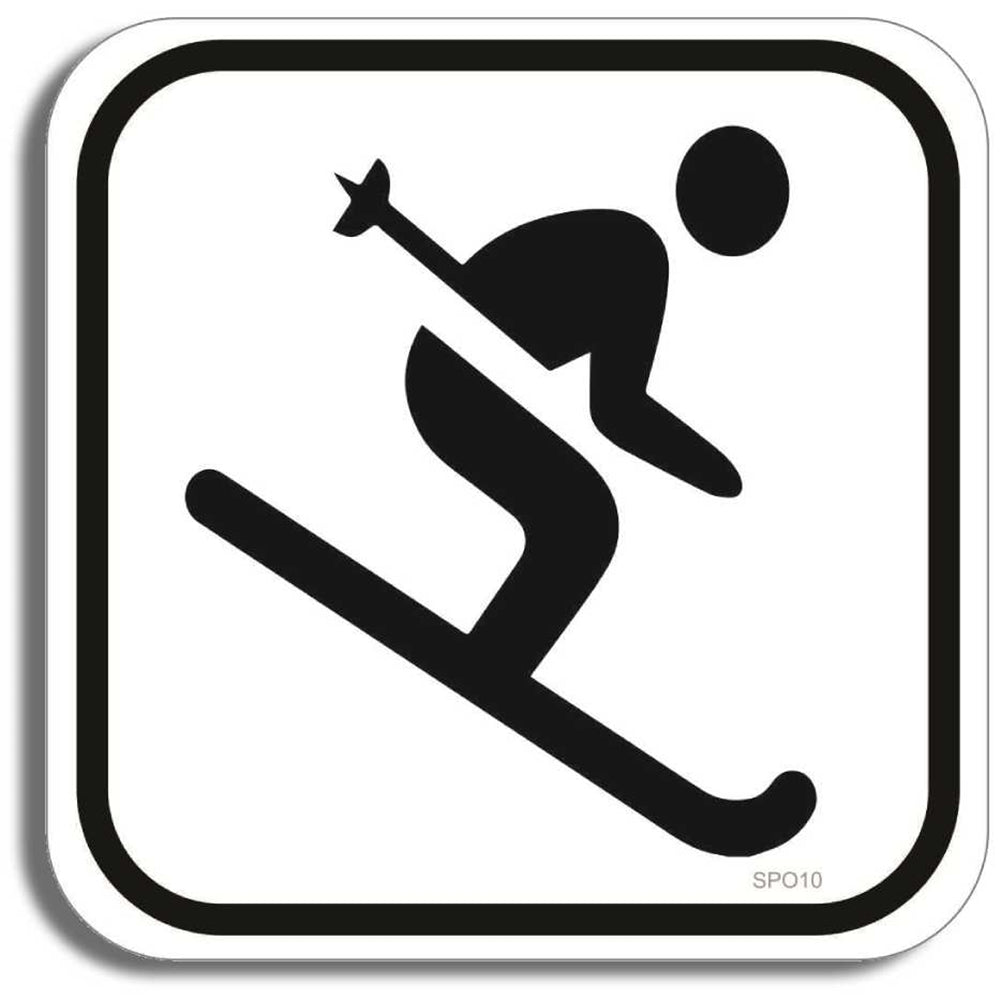 Downhill skiing 3.5" x 3.5" Bumper Sticker- -  Decal Bumper Sticker-sports Bumper Sticker Car Magnet Downhill skiing-  Decal for carsactivities, ski, skier, sports