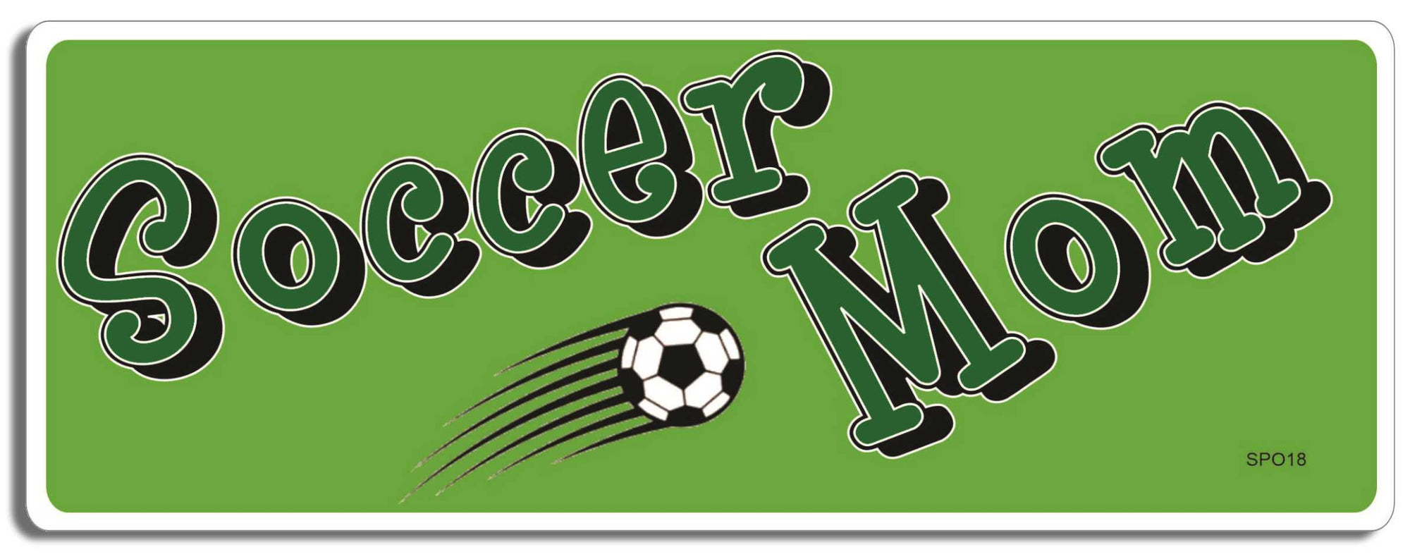Soccer Mom - 3" x 8" Bumper Sticker--Car Magnet- -  Decal Bumper Sticker-sports Bumper Sticker Car Magnet Soccer Mom-  Decal for carssoccer, sports