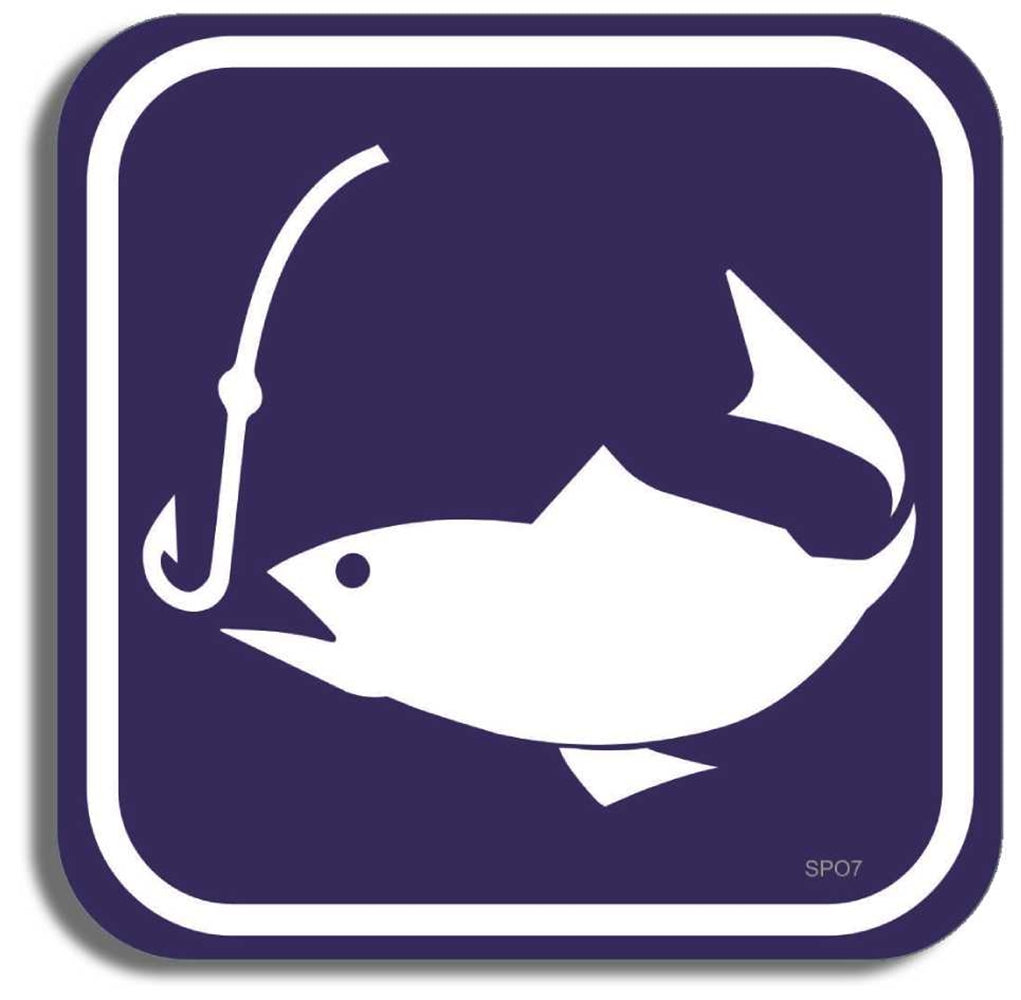 Fishing 3.5" x 3.5" Bumper Sticker- -  Decal Bumper Sticker-sports Bumper Sticker Car Magnet Fishing-   Decal for carsactivities, angling, camping, fish, nature, sports