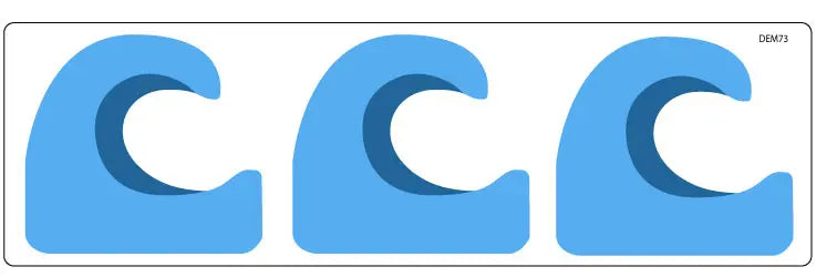 Set of 3 Blue Wave Emoji Stickers -  3" x 3" each  Political Bumper Stickers Humper Bumper