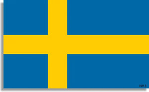 Swedish Flag Bumper Sticker, Car Magnet Humper Bumper