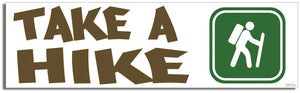 Take A Hike Sports Bumper Sticker, Car Magnet Humper Bumper