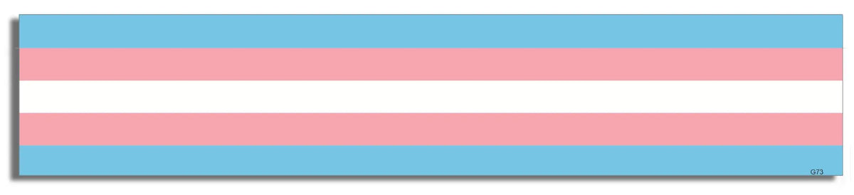 Transexual Skinny Flag - Bumper Sticker, Car Magnet Humper Bumper