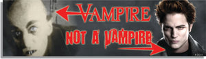 Vampire. Not A Vampire - Vampire Bumper Sticker, Car Magnet Humper Bumper