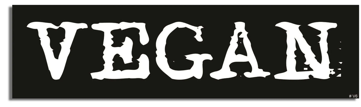 Vegan - Vegetarian Bumper Sticker, Car Magnet Humper Bumper