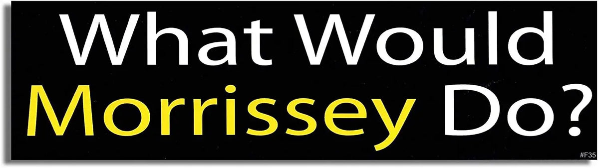 What Would Morrissey Do? - Funny Bumper Sticker, Car Magnet Humper Bumper