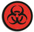 Round Biohazard Sticker- (red) - 4" x 4" Bumper Sticker- -  Decal Bumper Sticker-zombie Bumper Sticker Car Magnet Round Biohazard sticker (red)-  Decal for carshalloween, radioactive, walking dead, zombies