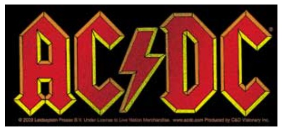 AC/DC Logo Glitter Sticker